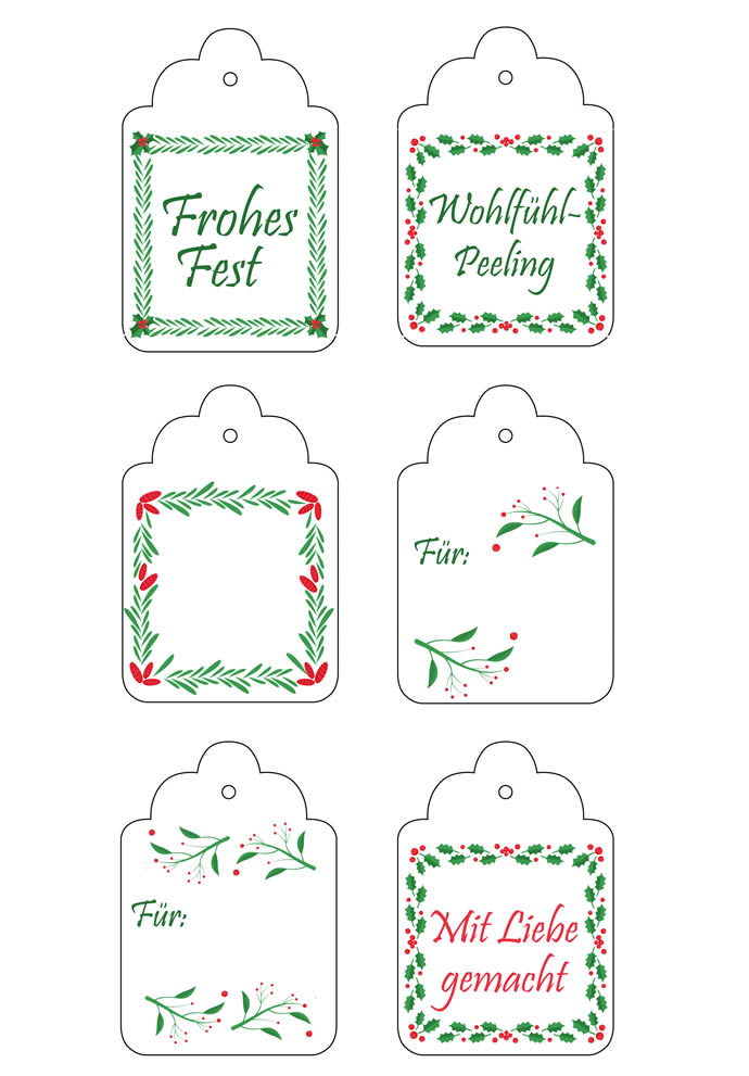 Etiketten zu Weihnachten zum selbst Ausschneiden (Klick auf das Bild für PDF-Download)