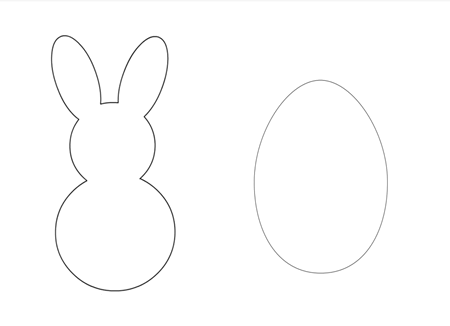 Vorlage Osterhasen-Girlande